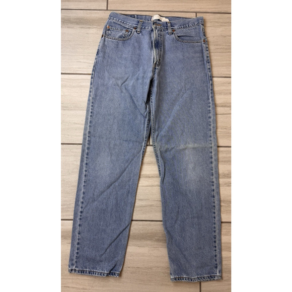 Levis 550 Relaxed Fit Straight Leg Vintage Denim Blue Jeans Mens 34x34‎ Y2K - Picture 1 of 5